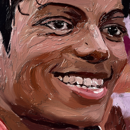 Michael Jackson – Thriller Oil Painting Style Digital Poster on Fujifilm Glossy Paper in Plexiglass Frame (50×50 cm)