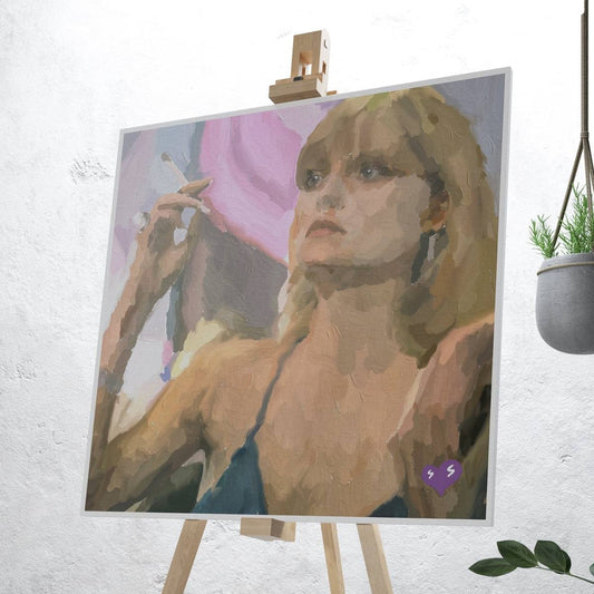 Scarface – Elvira Hancock Oil Painting Style Digital Poster on Fujifilm Glossy Paper in Plexiglass Frame (50×50 cm)