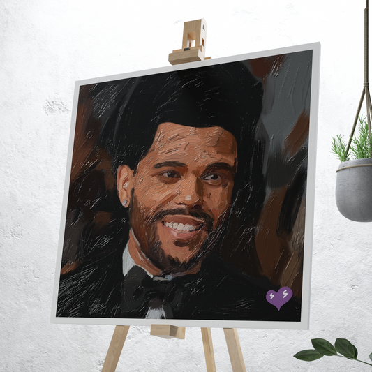 The Weeknd – The Idol Oil Painting Style Digital Poster on Fujifilm Glossy Paper in Plexiglass Frame (50×50 cm)
